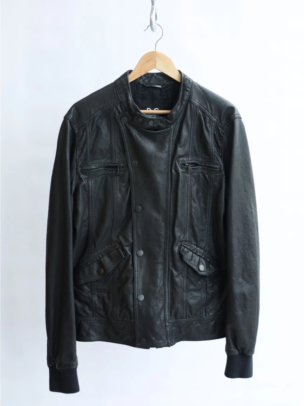 Dolce & gabbana leather jacket black size 52